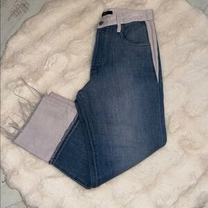 J Brand Blue and Cream Relaxed Women's Jeans Wynne Superba.